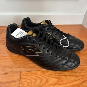 Lotto Stadio 705 ID/Indoor Futsal Soccer Shoes Mens 11.5 Black / Gold 219708-1UQ
